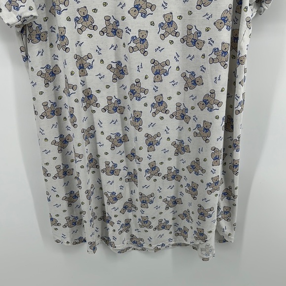 VTG Laura Tyler Cozy Gray and Blue Night Gown for Relaxing Nights Sz Large - Picture 10 of 12